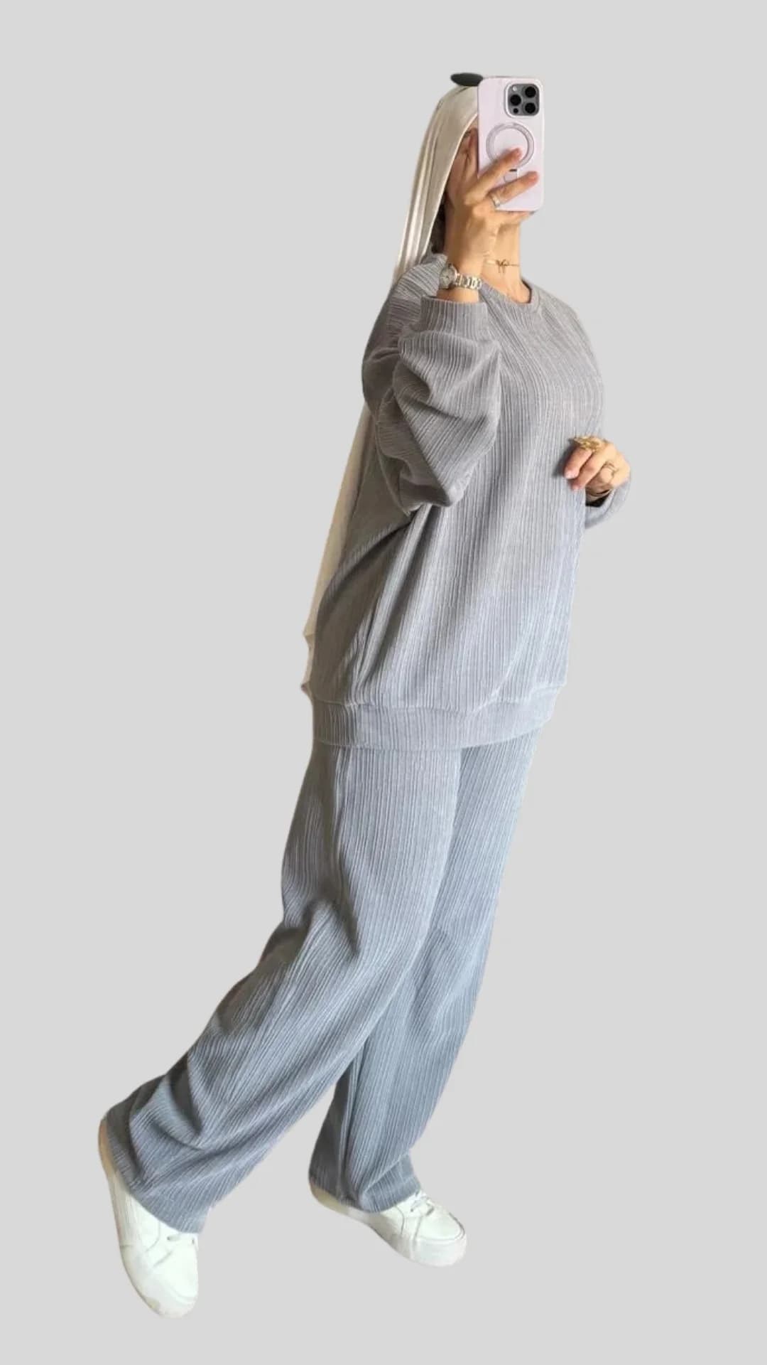 Ensemble Jacquard — Oversize